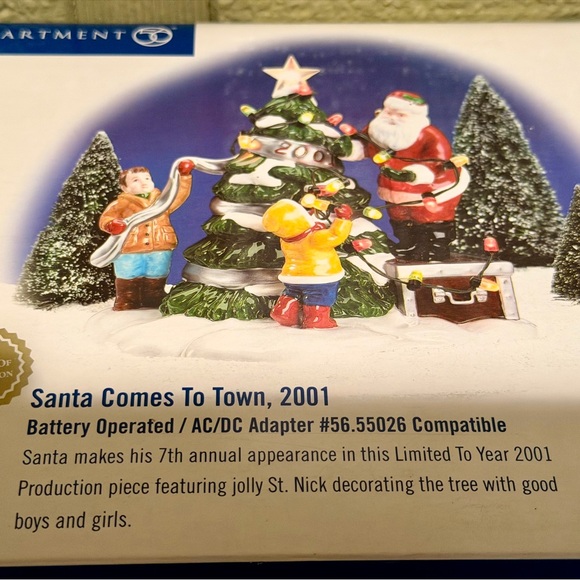 Department 56 Snow Village Santa Comes To Town (2001) – Limited Year